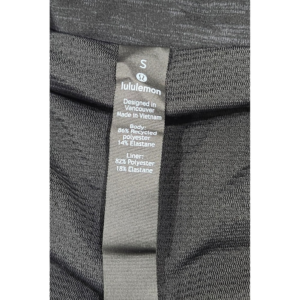 Lululemon Mens Surge Short Liner 6 Heather Allover Deep Coal Black M7AB2S Size S - Picture 10 of 10